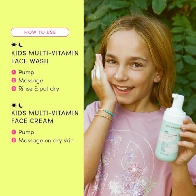 Evereden HAPPY KIDS FACIAL & LIP CARE ROUTINE: MULTIVITAMIN FACIAL CLEANSER, MELON FACE CREAM & LIP OIL WITH SAKURA PINK COLOR, CLEAN & VEGAN SKIN CARE FOR KIDS MAY - Image 3